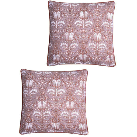 Lot de 2 coussins 50x50 cm vieux rose - PINKY