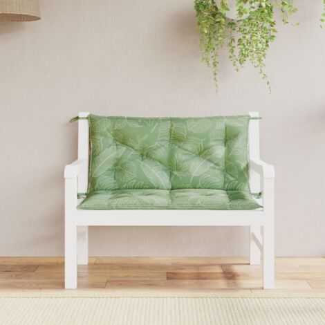 Lot de 2 Coussins de banc de jardin  Coussin D'extérieur Coussin Déco confort  motif de feuilles 99347