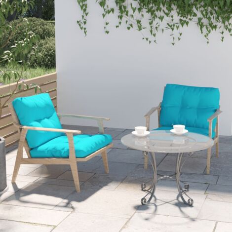 Lot de 2 Coussins de canapé  Dossier pour canapé turquoise tissu 29032