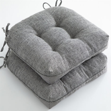 Lot de 2 Coussins de Chaise en Mousse à Mémoire de Forme – Lavables, Antidérapants, Utilisation Intérieure et Extérieure