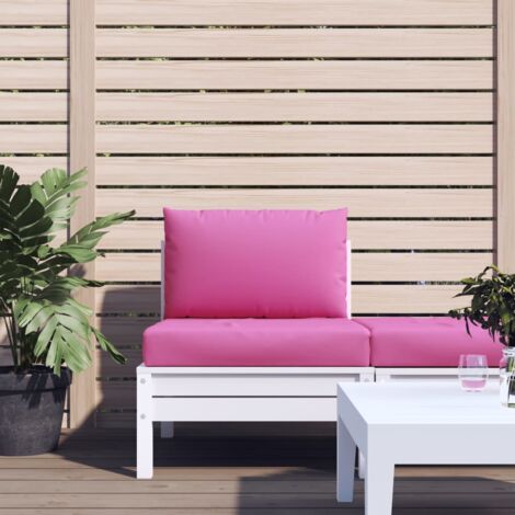 Lot de 2 Coussins de palette Coussin Déco confort rose tissu Oxford 42626