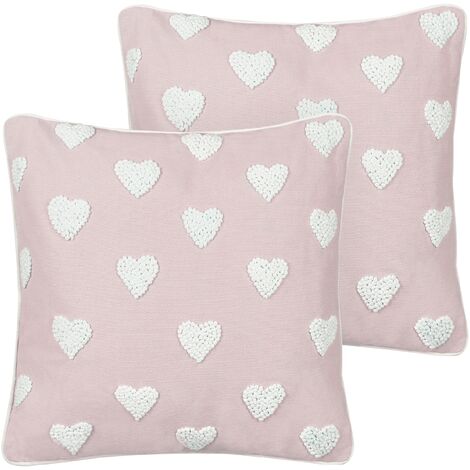 Coussin déco BIZZOTTO Lot de 4 coussins Chantel Rose 45X45 Pas