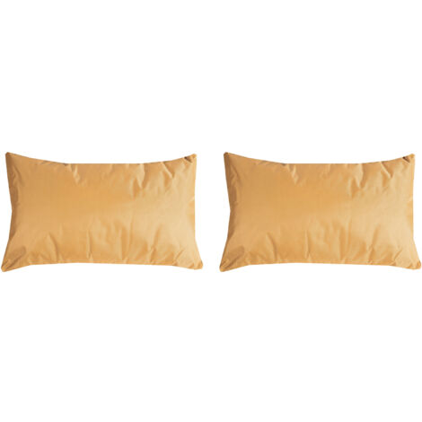 Lot de 2 coussins imperméables 50x30 cm moutarde - WASSER