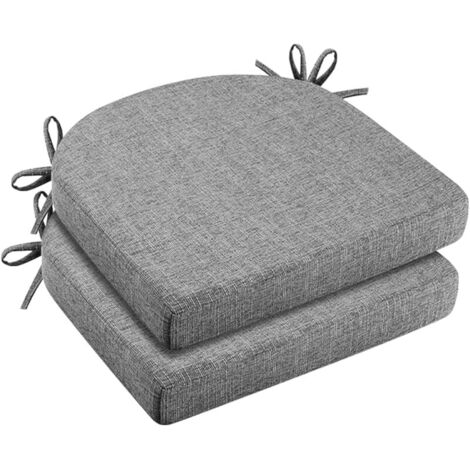 Lot de 2 Coussins pour Chaise 43x42x5cm, Coussin de Siège en Mousse Haute Densité, Coussin Confortable pour Intérieur/Extérieur, Housse de Chaise pour Jardin/Balcon, Coussin de Siège pour Salle à