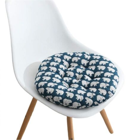Lot de 2 coussins ronds rembourrés pour chaise de cuisine, jardin, salle à manger