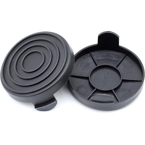 Lot de 2 couvercles de bobine compatibles pour Gardenline GLR GLT, Einhell GC-ET 4530, Noir