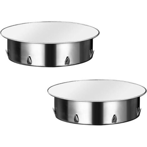 Lot de 2 couvercles de trou de cheminée 110 mm en acier inoxydable - Couvercle de tuyau de poêle - Couvercle mural - Pour tous les tuyaux de poêle courants de 110 mm de diamètre