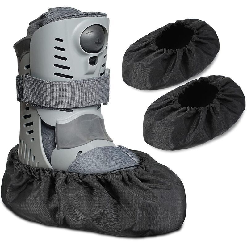 Lot de 2 couvre-bottes de marche, couvre-pieds antidérapants, couvre-bottes réutilisables, imperméables, épais, résistants à l'usure,