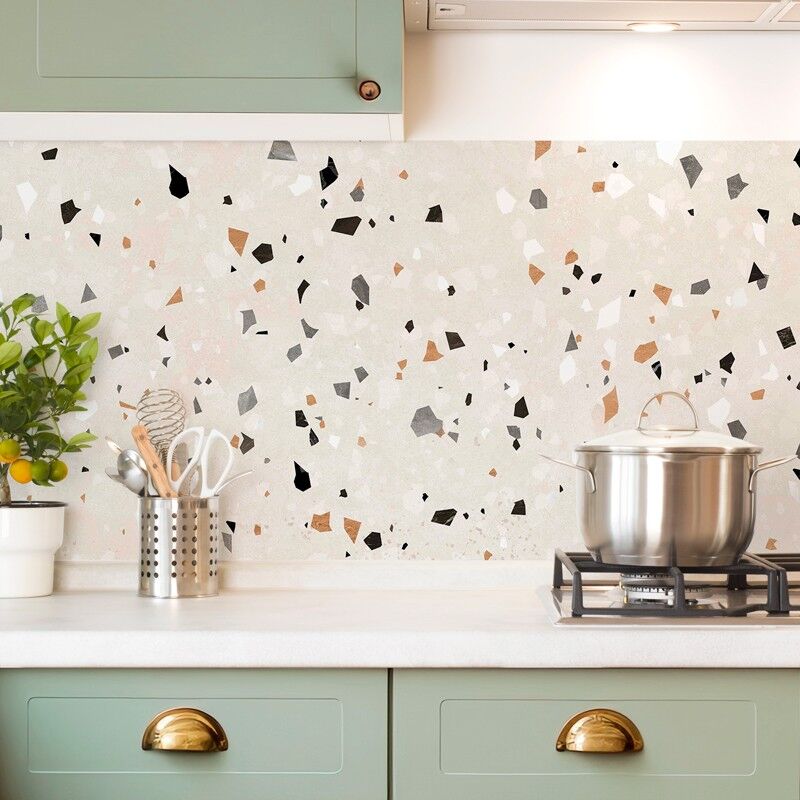 Lot de 2 crédences ALU L120xH 45cm Terrazzo Multicolore 99deco