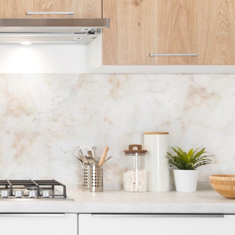 Lot de 2 crédences alu L120xH 50cm Marbre Brun 99deco