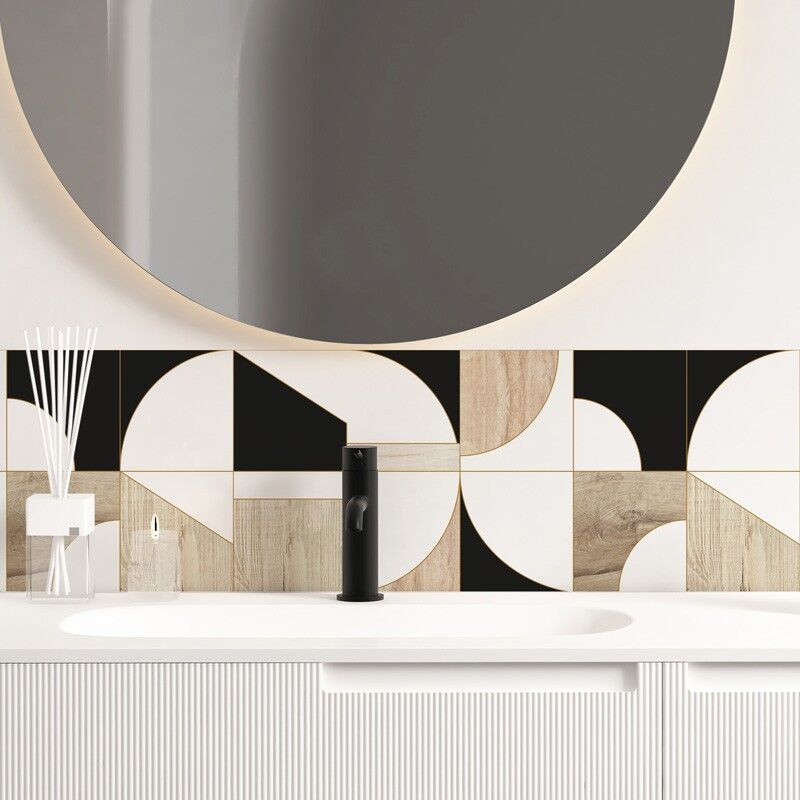 99déco - Lot de 2 Crédences pvc 3 mm Géométrique Multicolors - 99deco - L70xH30cm Ep.3 mm