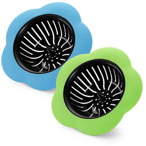 Lot de 2 crépines d'évier en silicone pour évier de cuisine et broyeur d'évier, diamètre 11,4 cm (4,5 pouces).