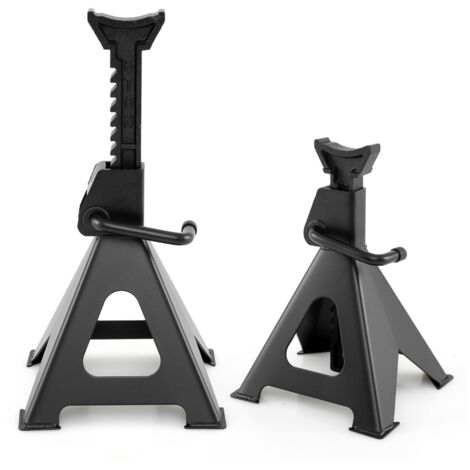 Lot de 2 Crics de Levage de 6 T pour Tout Type de Véhicule Cric de Levage de Voiture en Métal Robuste Hauteur Réglable 36-58,5 cm