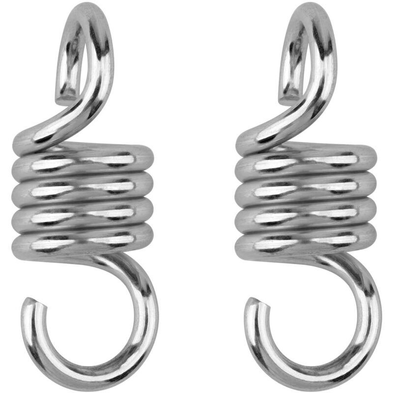 Lot de 2 Crochet à Ressort Hamac en Acier Galvanisé, Ressorts pour hamac, Sac de Sable, Fauteuil Suspendu, Jardin, Accessoires, Charge Maximale 500 kg