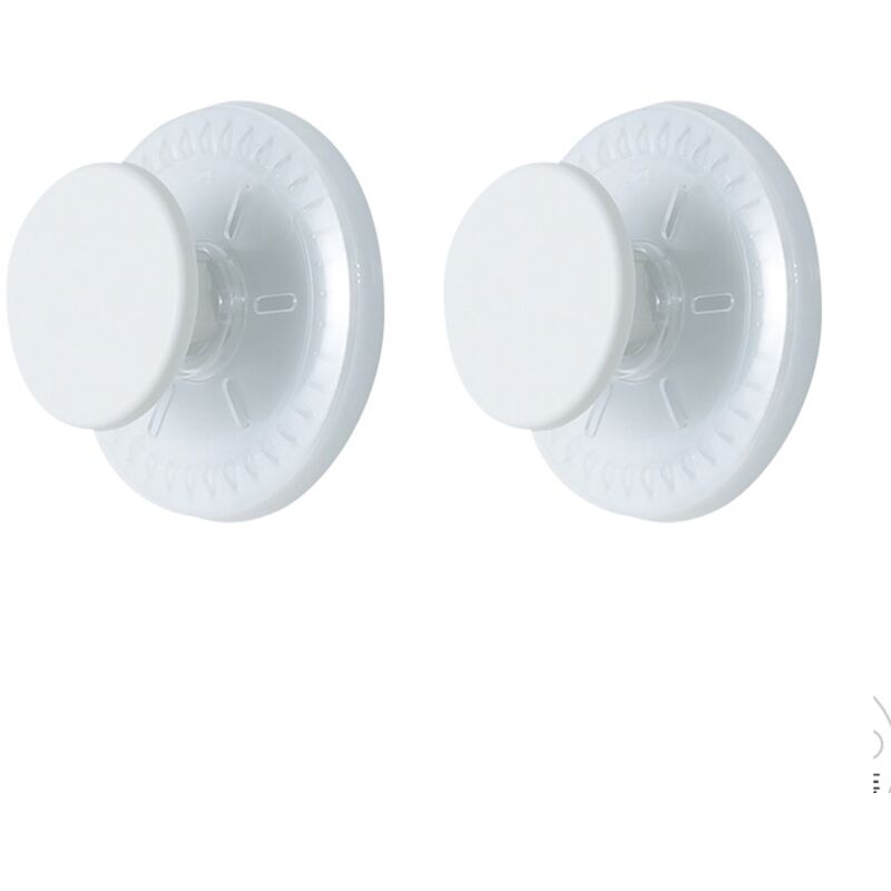 Crochets à ventouse robustes pour salle de bain, lot de 2, crochets ronds, sans perçage, amovibles et sans traces, adaptés au carrelage, aux portes,