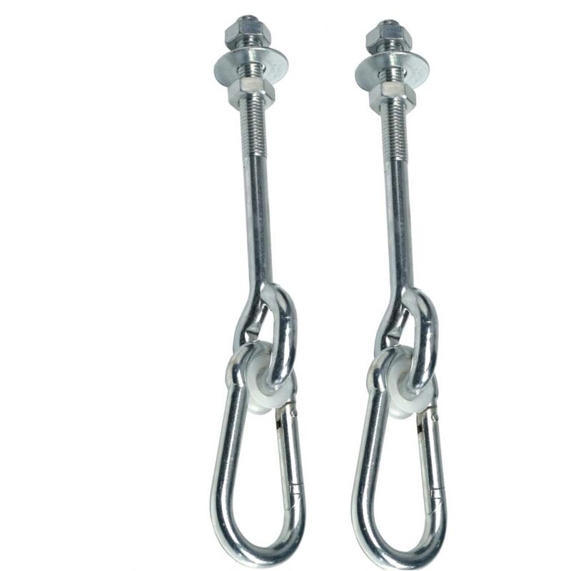 Lot de 2 crochets crochet de Plafond, Crochets de Suspension, Vis de Fixation pour Balançoire, Béton Bois Ensembles, Yoga, Hamac, Chaise Accrochante