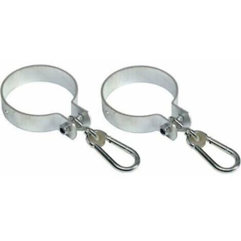 Lot de 2 crochets de balançoire avec mousqueton pour poutres rondes Ø 10cm