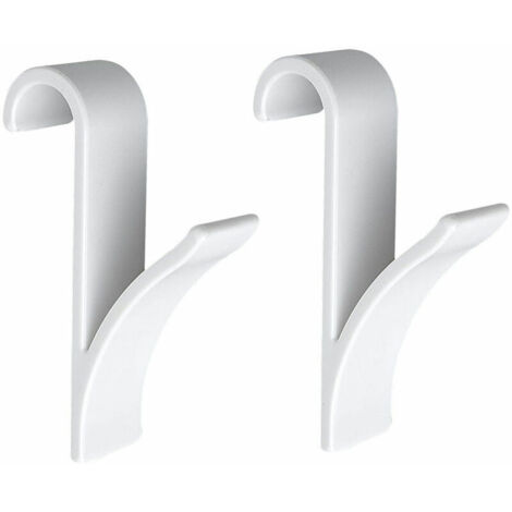 Lot de 2 crochets de radiateur pour sèche-serviettes Crochets de radiateur en plastique blanc