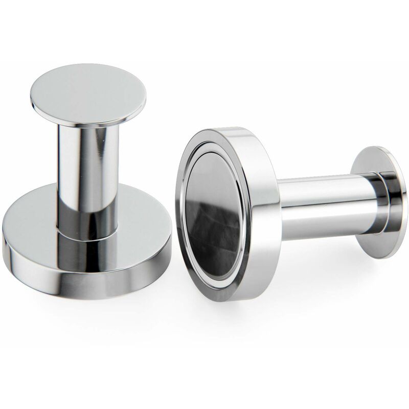 Lot de 2 crochets magnétiques puissants pour suspendre des manteaux et des sacs.