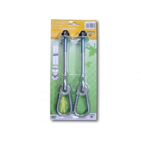 Lot de 2 crochets mousqueton en acier pour portique - Soulet