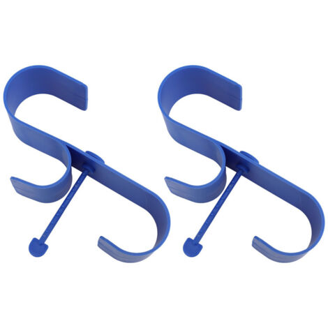 Lot de 2 crochets multifonctionnels pour clôture et poteau de piscine, porte-outils mural pour tuyaux, brosses et balais