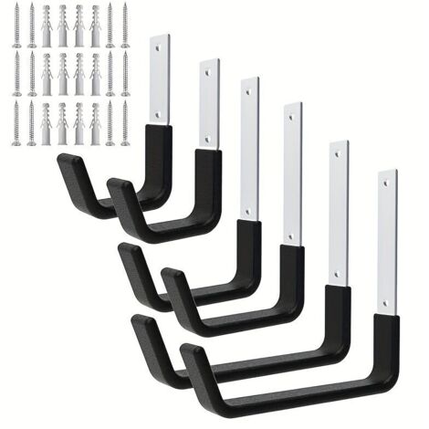 Lot de 2 Crochets Mural Robuste - Garage Jardin Vélos Échelles Ventilateurs - Idéal pour Bricoleurs & Amateurs de Jardinage S