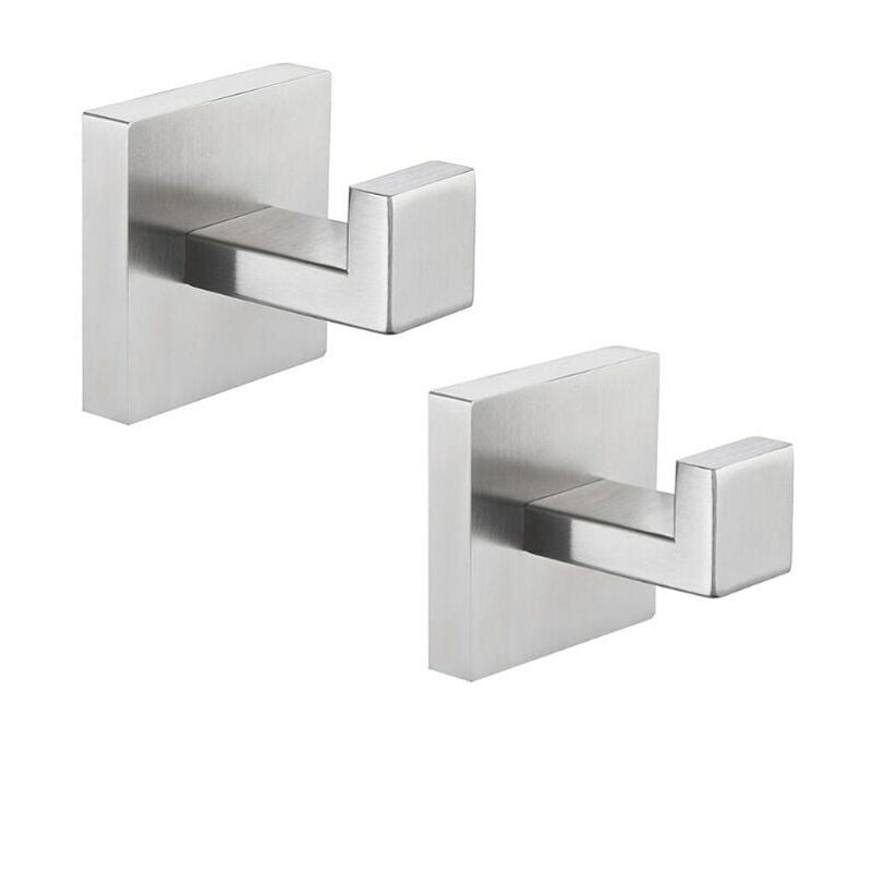 Alovez - Lot de 2 crochets muraux en acier inoxydable SUS304 en nickel brossé pour salle de bain, peignoir/manteau pour salle de bain, cuisine,
