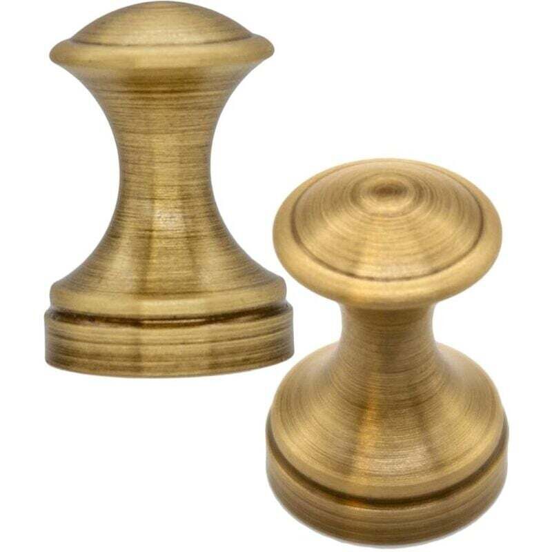 Lot de 2 crochets muraux massifs en laiton - Design classique - Bronze