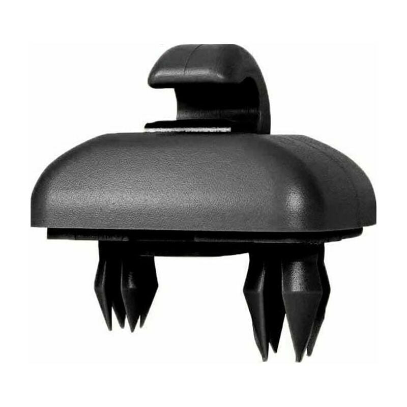 Lot de 2 crochets pour pare-soleil de voiture compatibles avec Audi A1 A3 A4 A5 Q3 Q5 (8E0 857 562) A7 B6 B7 B8 S4 S5, noir