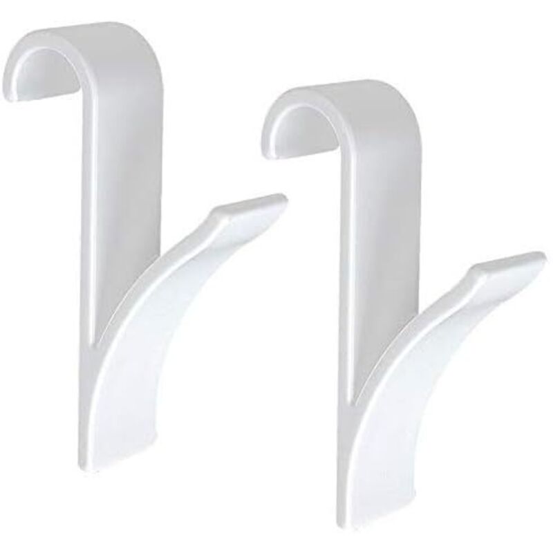 Fei Yu - Lot de 2 crochets pour sèche-serviettes Blanc