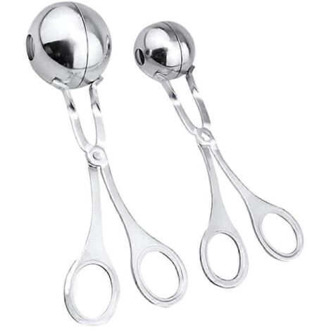 Lot de 2 cuillères à boulettes de viande, outil de cuisine durable