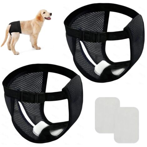 Lot de 2 Culottes pour Chien en Chaleur, Protection Hygiénique Femelle, Pantalon Lavable