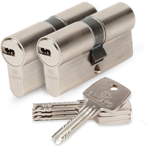 Lot de 2 cylindres de porte Bricard Astral 17152 débrayable 30+30 mm