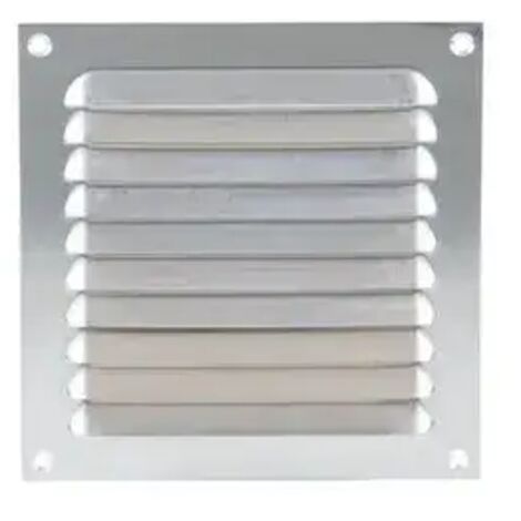 Lot de 2 d'appui de Grille à persienne  150 x 150 mm - anodisé argent - 41501501