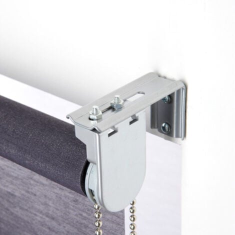 MADECOSTORE Lot de 2 de 2 équerres de fixations murales fixes avec déport pour store - Gris