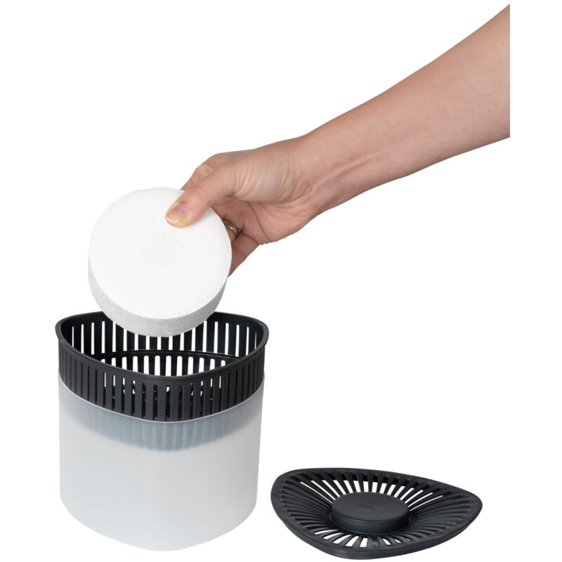 Wenko - Déshumidificateur Prisma 2x500g anthracite 15x13 cm absorbeur d'humidité lutte contre la moisissure prévient l'humidité pour salle de bain