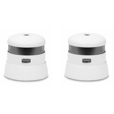 Lot de 2 détecteurs de fumée certifiés NF – Autonomie 10 ans – Alimentation pile lithium 3V – Détection photo-électrique haute sensibilité – Lifebox