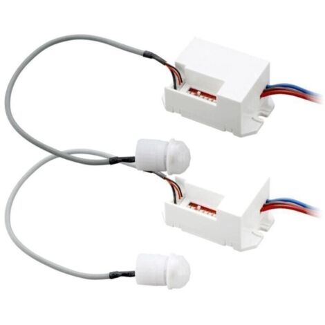 Lot de 2 Détecteurs de Mouvement Encastrable Infrarouge IP65