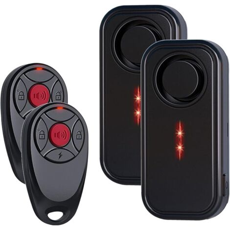 Lot de 2 détecteurs de mouvement pour vélo, voiture, remorque, vélo électrique, moto, scooter - 113 dB - Étanche IP66