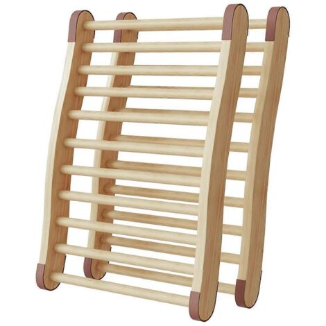 Lot de 2 dossiers de sauna, accessoires de sauna, dossiers de sauna en bois