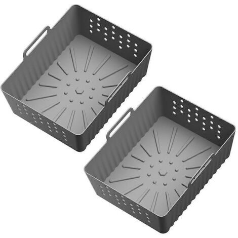 Lot de 2 doublures en silicone pour friteuse à air Ninja SL400UK/SL401, grises (voir photo)
