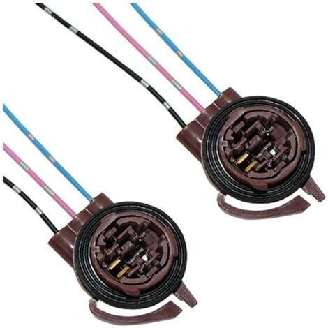 Lot de 2 douilles pré-câblées 3156/3157, adaptateurs de douilles pour ampoules LED de voiture, connecteurs de douilles en queue de cochon pour clignotants, feux stop/arrière (3157/2 pièces)