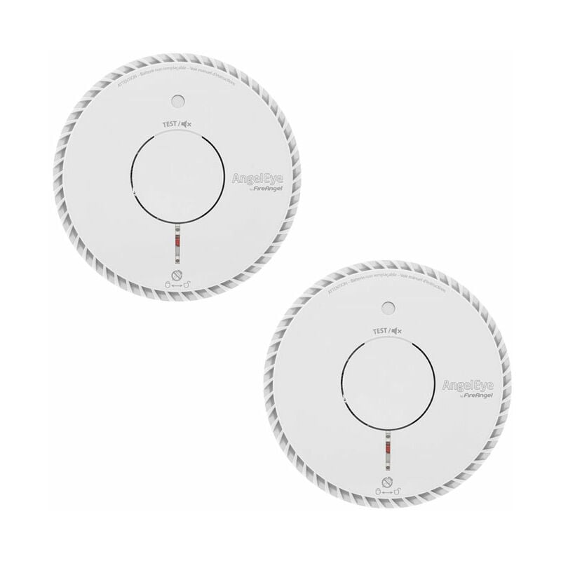 Angeleye - Lot de 2 détecteurs de fumée nf autonomie et garantie 10 ans