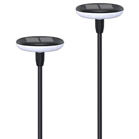 (Lot de 2) Eclairages LED 35 lm Solaire à planter Idéal illumination de composition florale