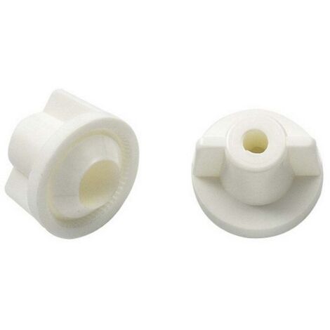 Lot de 2 écrous papillons nylon M6 pas de 100 pour abattant de WC OLFA. Compatible avec tous les abattants OLFA.