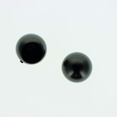 Lot de 2 Embouts Boule pour tringles à rideaux de Diam. 20mm en Carbone - BOULET