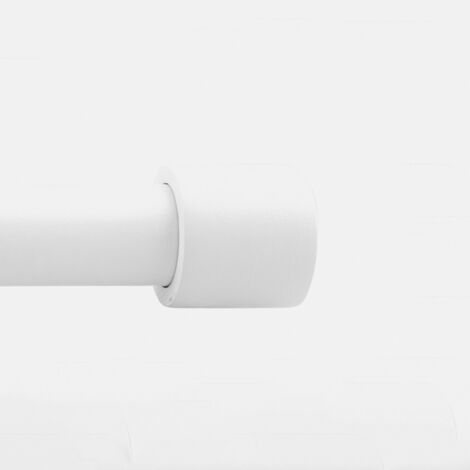 Lot de 2 Embouts Capuchon en Bois Blanc Ø28mm pour barre à rideaux - Boulet