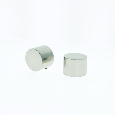 Lot de 2 Embouts Capuchon pour tringles à rideaux de Diam. 28mm en Nickel Mat - BOULET