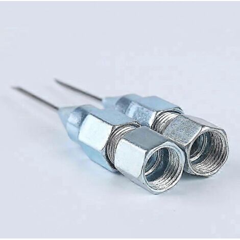 Lot de 2 embouts d'aiguille pour pistolet à graisse, 12 mm, injecteur de graisse, distributeur de graisse à nez fin