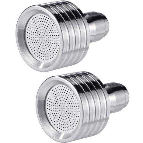 Lot de 2 embouts de buse de nettoyeur haute pression avec connexion rapide de 6,35 mm en métal pour nettoyage de voiture, buse de tuyau d'arrosage en acier inoxydable（0.3mm）